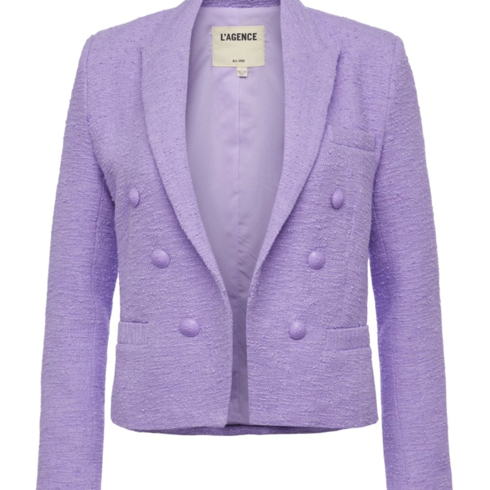 NWT L'Agence Brooke Double-Breast - Lavender Size 2
